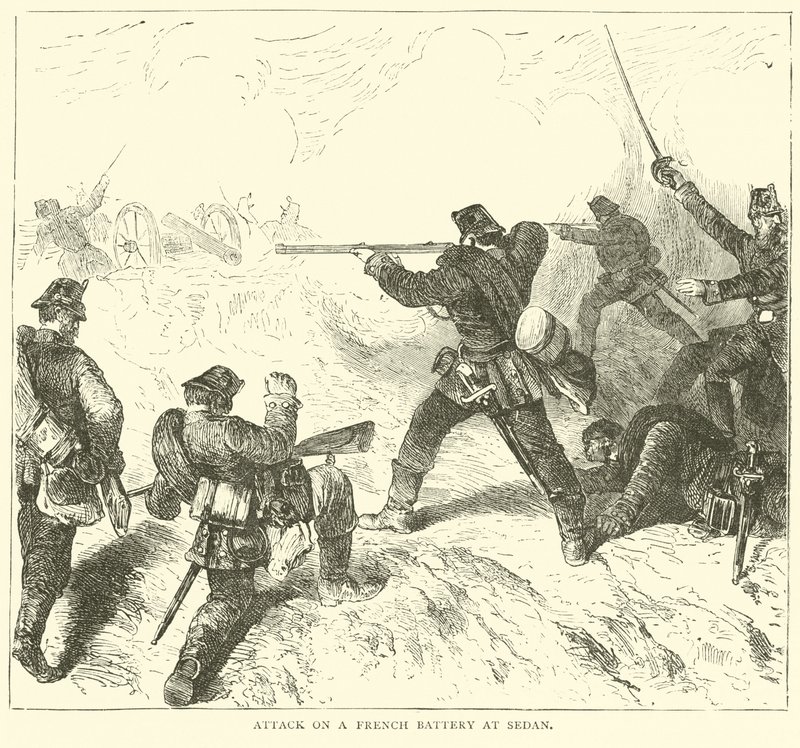 Támadás egy francia akkumulátor ellen a Sedannál, 1870. szeptember alkotó: English School