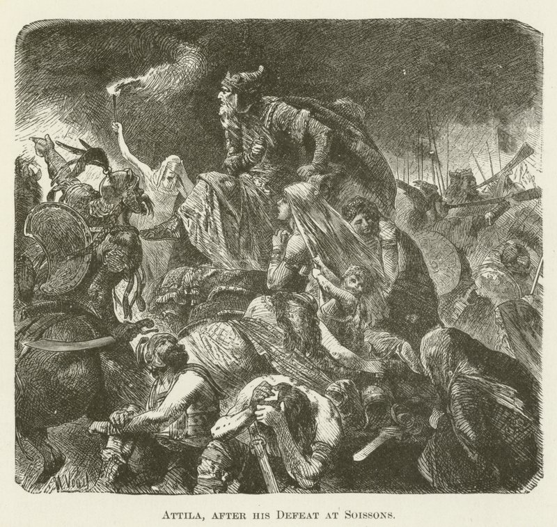 Attila, a soissonsi veresége után alkotó: English School