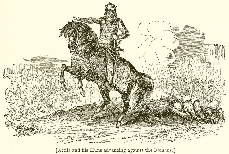Attila és hunjai a rómaiak ellen alkotó: English School