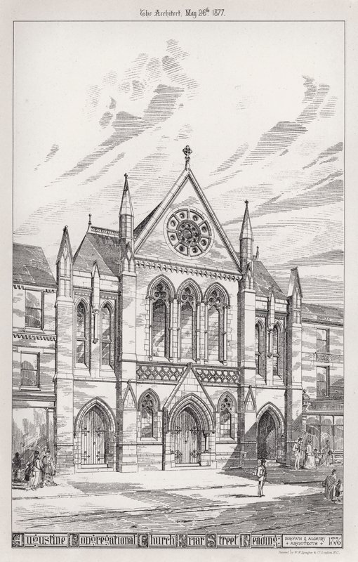 Augustine gyülekezeti templom, Friar Street, Reading (metszet) alkotó: English School