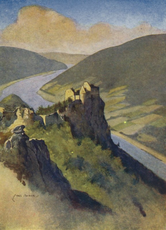 Ausztria: Aggstein kastély, a Duna felett alkotó: English School