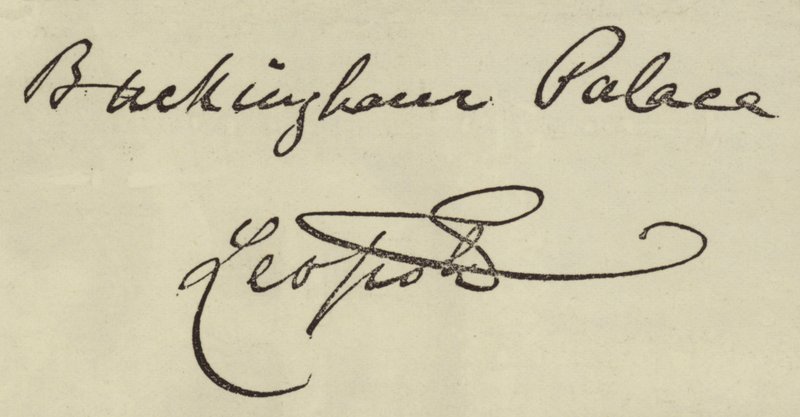 Albany hercegének autogramja (metszet) alkotó: English School