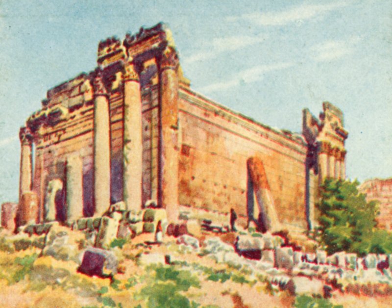 Baalbek, Bacchus temploma (színes litográfia) alkotó: English School