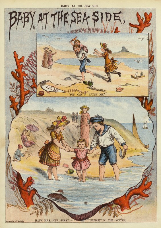 Baba a tengerparton (chromolitho) alkotó: English School