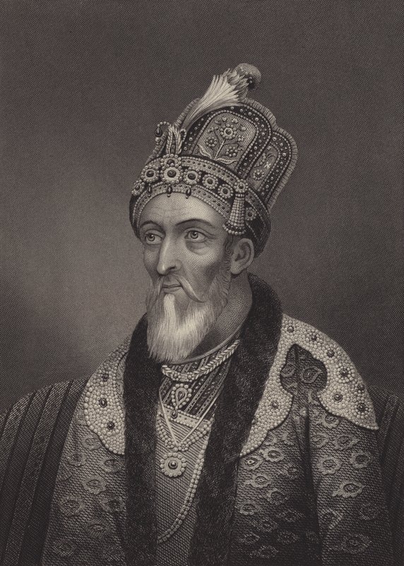 Bahadur Shah II, az utolsó mogul császár (metszet) alkotó: English School