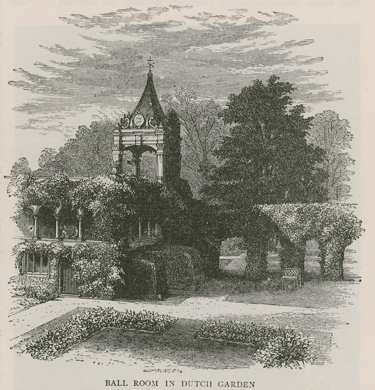 Bálterem a Dutch Gardenben, a Holland House-ban alkotó: English School
