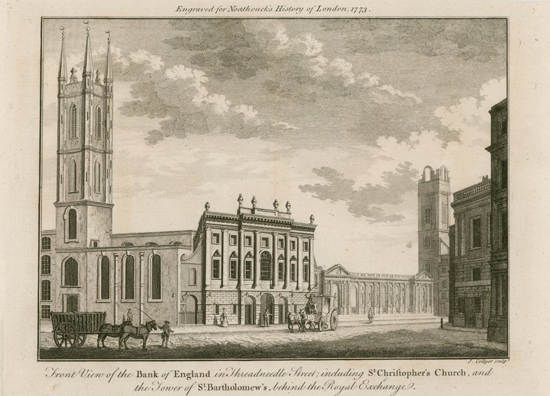 Bank of England, East Wing, Sir Robert Taylor hozzáadta, 1765 alkotó: English School