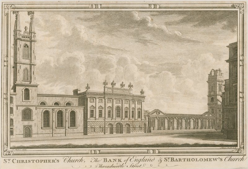 Bank of England, East Wing, Sir Robert Taylor hozzáadta, 1765 alkotó: English School