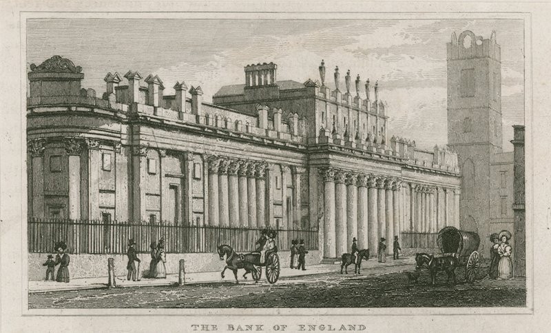 Bank of England, Sir John Soanes South Front, 1823 alkotó: English School