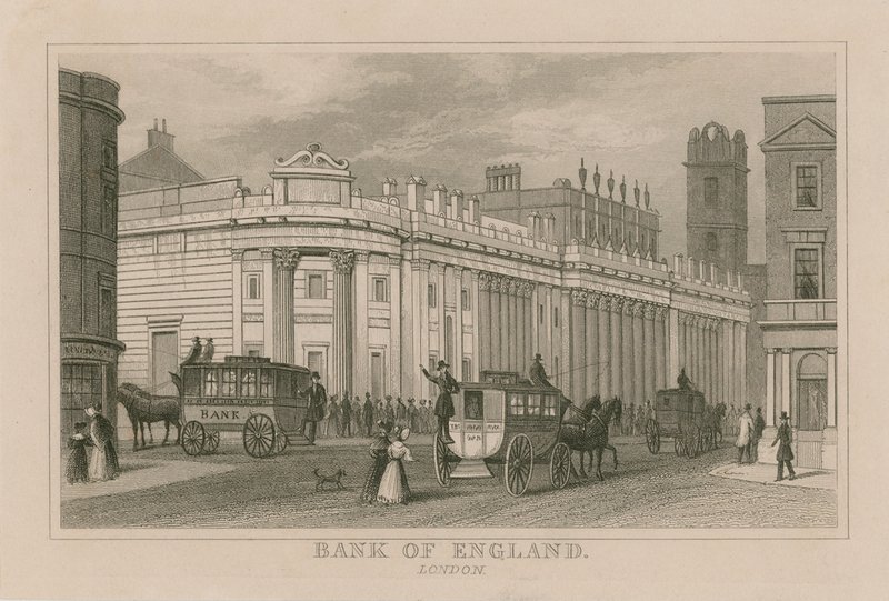 Bank of England, Sir John Soanes South Front, 1823 alkotó: English School
