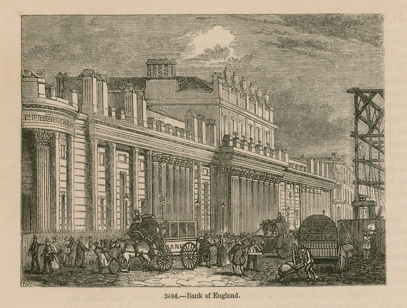 Bank of England, Sir John Soanes South Front, 1823 alkotó: English School