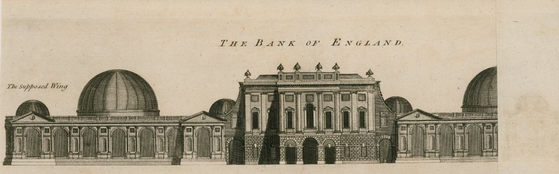 Bank of England, West Wing, Sir Robert Taylor hozzáadta, 1783 alkotó: English School
