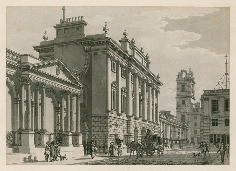 Bank of England, West Wing, Sir Robert Taylor hozzáadta, 1783 alkotó: English School