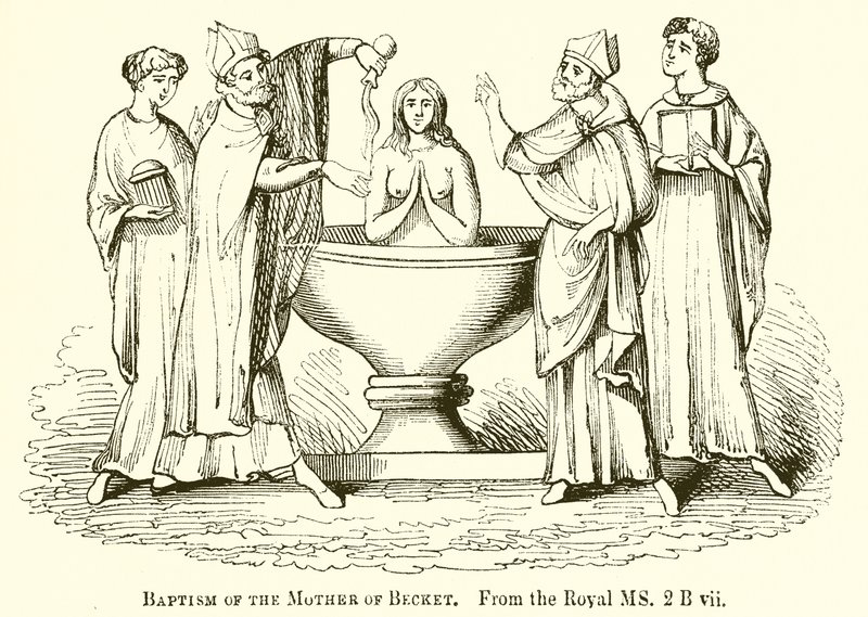 Becket anyjának keresztsége alkotó: English School
