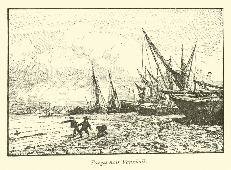 Bárkák Vauxhall közelében alkotó: English School
