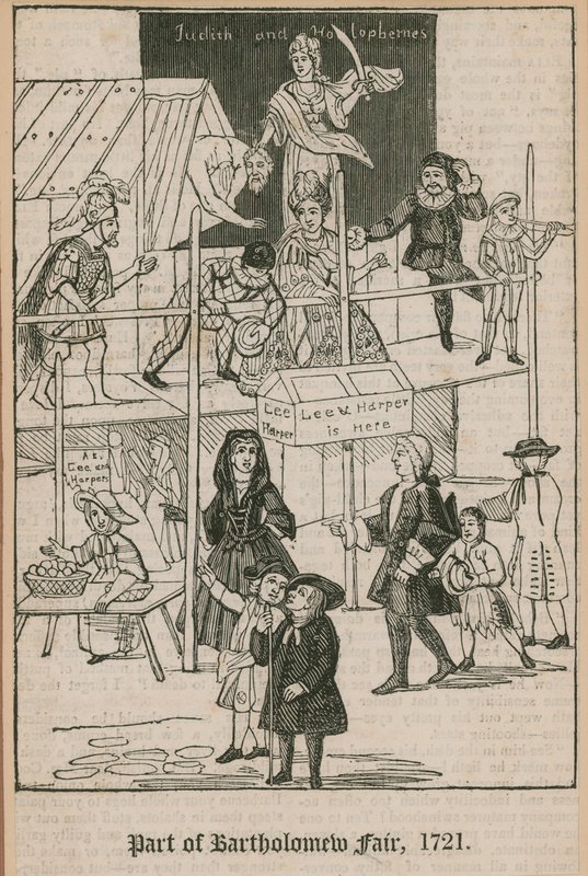 Bartholomew-vásár, 1721; Lee és Harpers Booth alkotó: English School