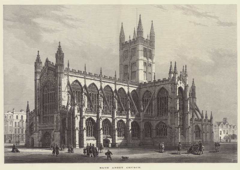 Bath Abbey templom (metszet) alkotó: English School