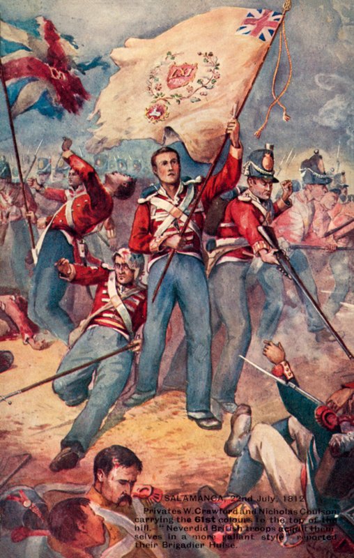 Salamancai csata, 1812. július 22. (színes litográfia) alkotó: English School