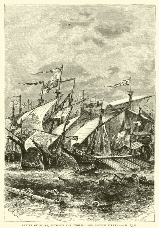 Sluys-i csata, az angol és a francia flotta között, i.sz. 1340 alkotó: English School