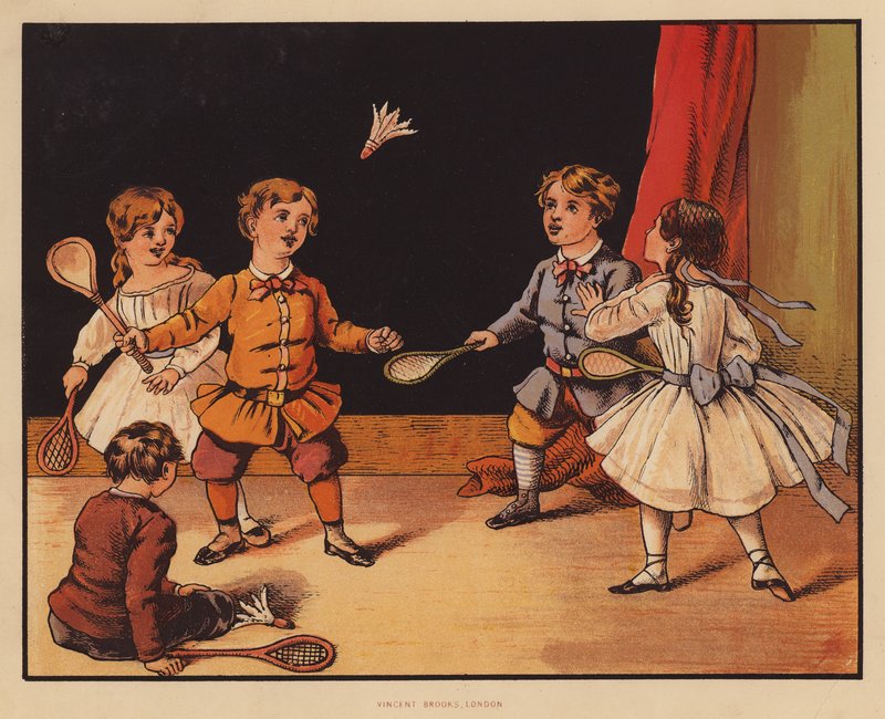 Battledore és Shuttlecock (színes litográfia) alkotó: English School
