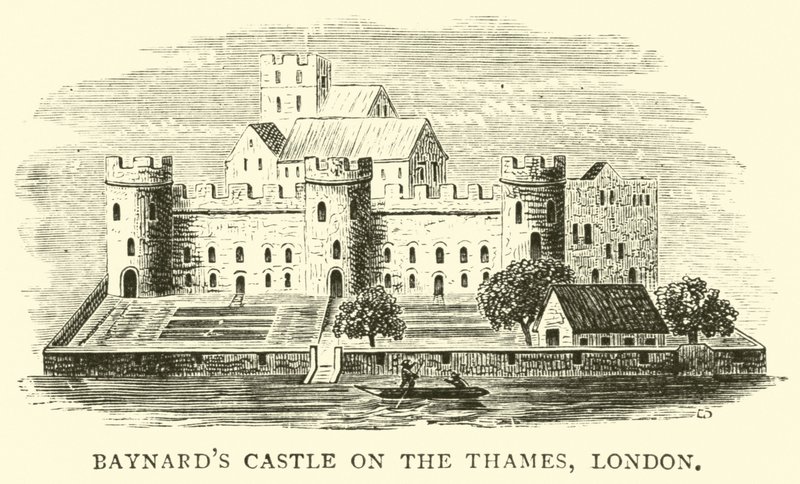Baynards kastély a Temzén, London alkotó: English School