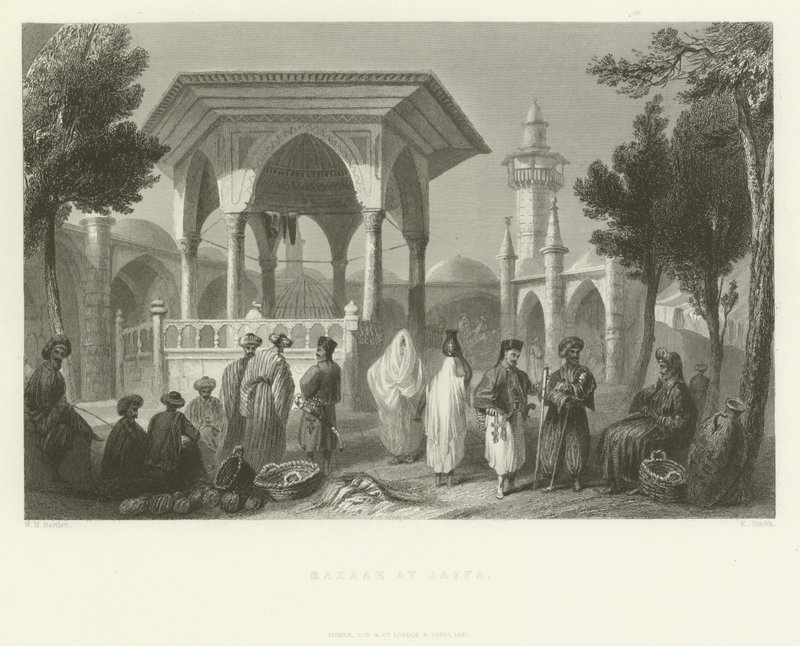Bazár Jaffában, 1837 alkotó: English School