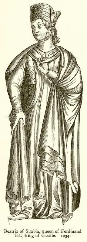 Suabiai Beatrix, III. Ferdinánd királynője, Kasztília királya. 1234 alkotó: English School