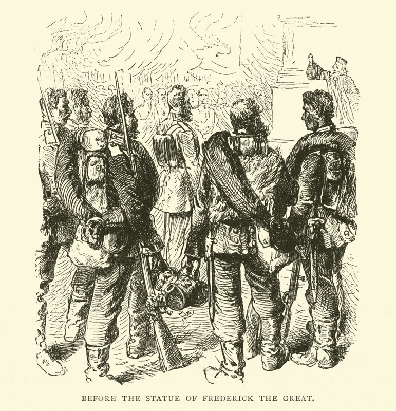 Nagy Frigyes szobra előtt, 1871. máj alkotó: English School