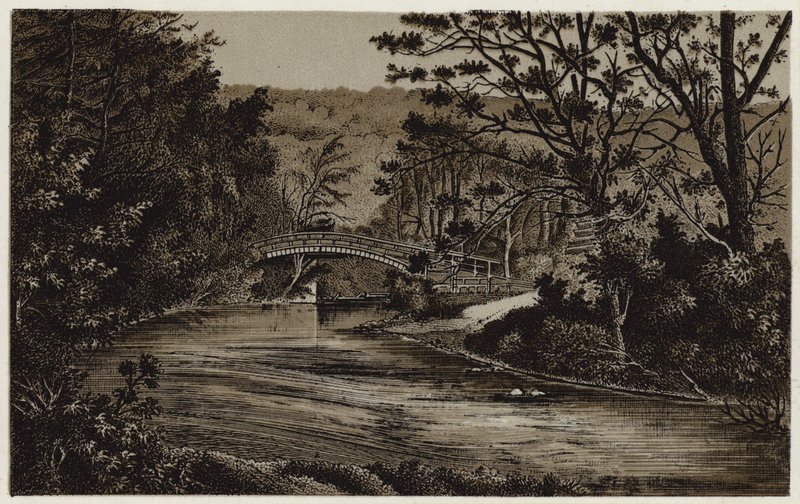 Koldushíd, Whitby közelében (litho) alkotó: English School