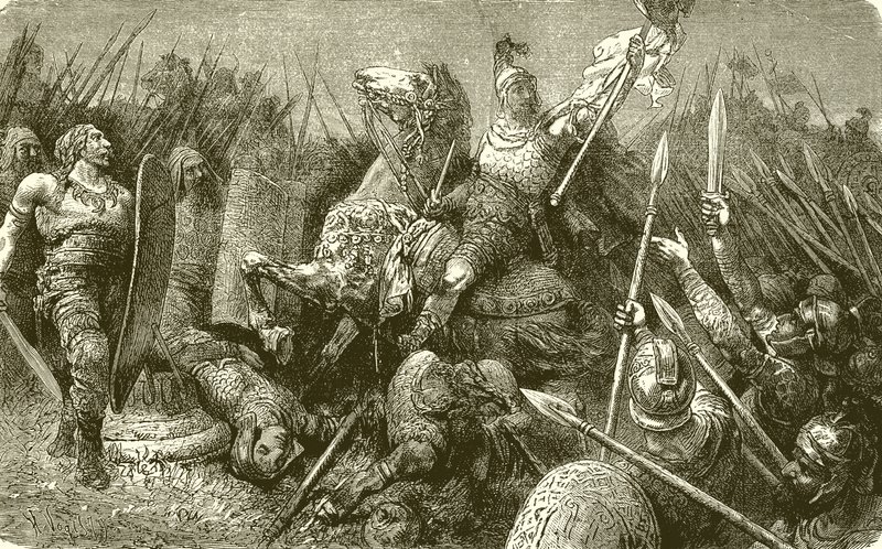 Belisarius vezeti a római hadsereget a gótok ellen alkotó: English School