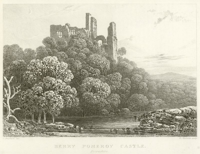 Berry Pomeroy kastély, Devonshire (metszet) alkotó: English School