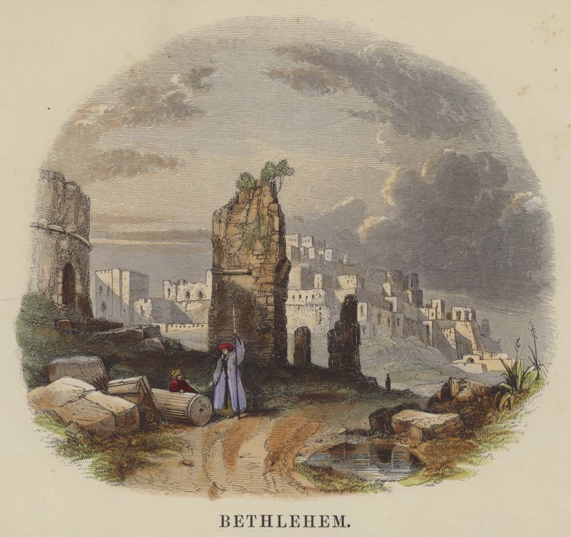 Betlehem (színes metszet) alkotó: English School