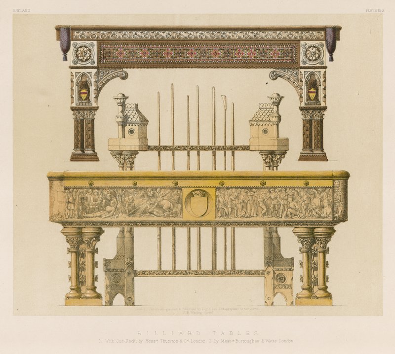Biliárdasztalok (chromolitho) alkotó: English School