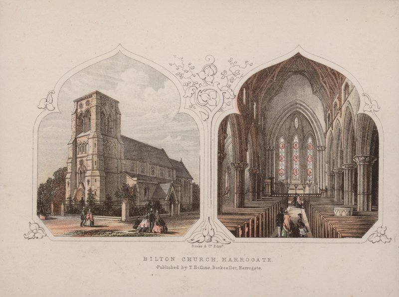 Bilton Church, Harrogate, North Yorkshire (színes metszet) alkotó: English School