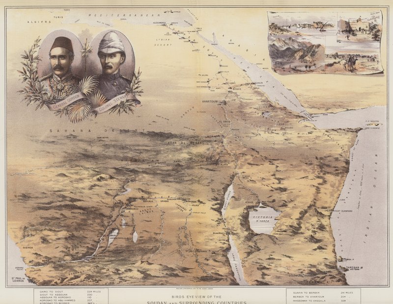 Madártávlatból Soudan és a környező országok (chromolitho) alkotó: English School