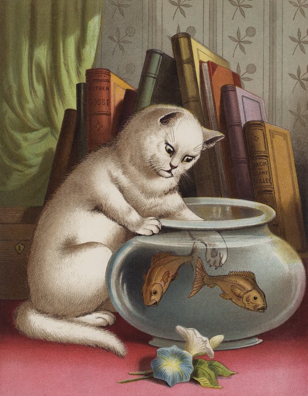 Blanchie és az aranyhal (chromolitho) alkotó: English School