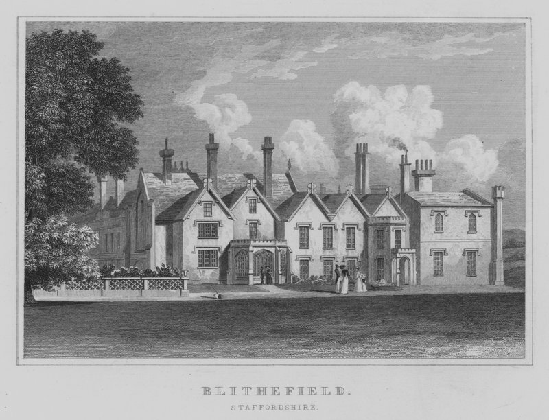 Blithfield, Staffordshire (metszet) alkotó: English School