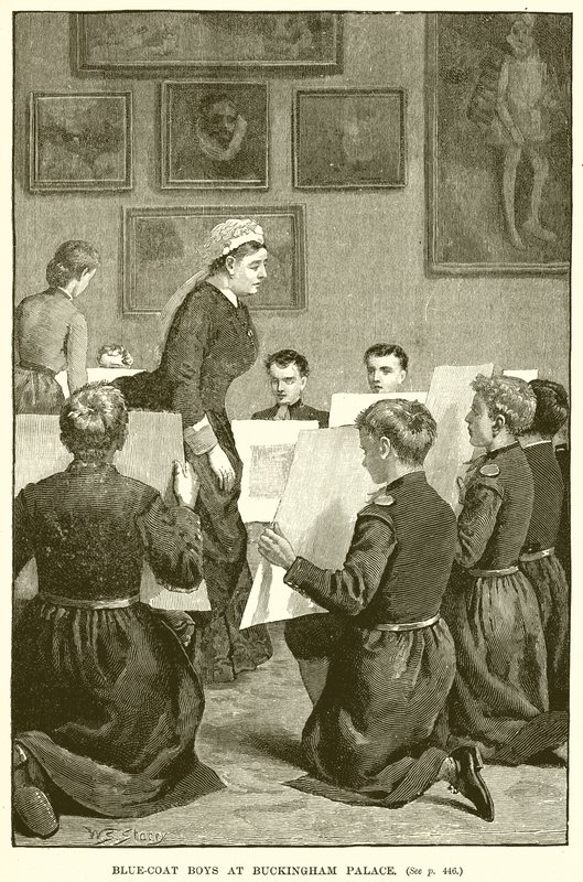 Kékkabátos fiúk a Buckingham-palotában alkotó: English School