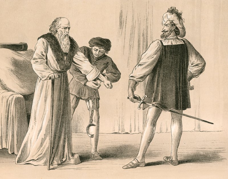 Bobadilla letartóztatja Columbust alkotó: English School