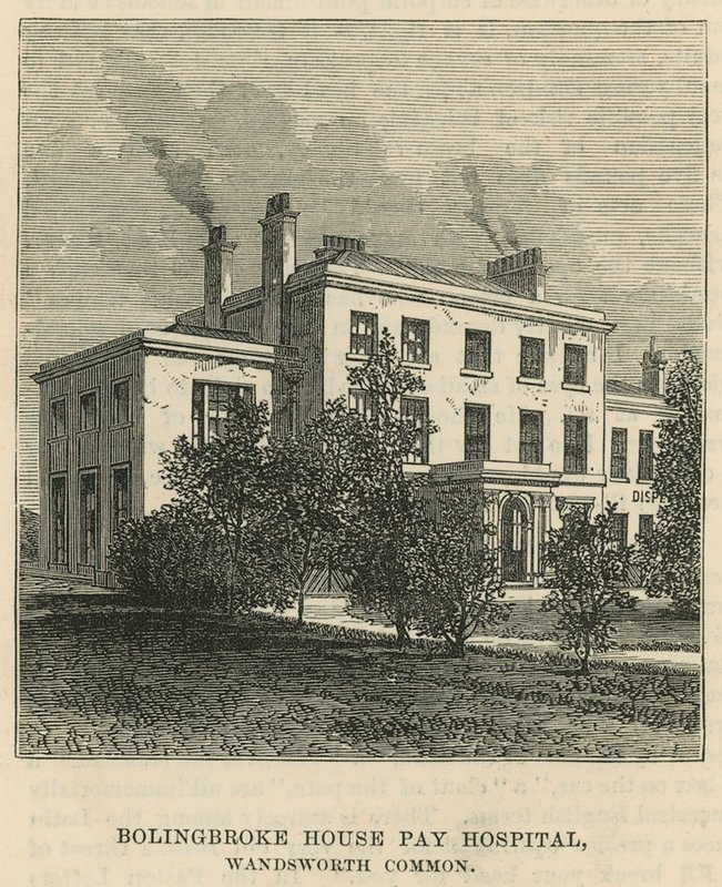 Bolingbroke House Pay Kórház, Wandsworth Common, London alkotó: English School