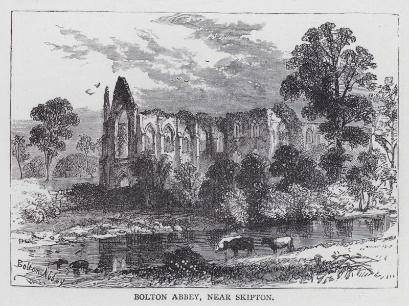 Boltoni apátság, Skipton közelében (metszet) alkotó: English School