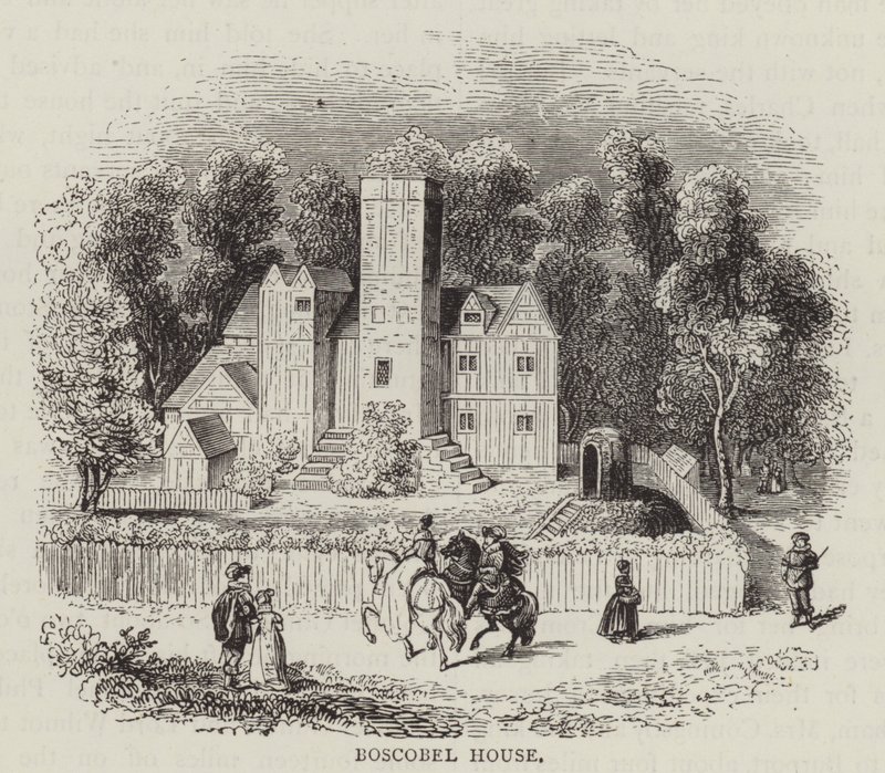 Boscobel-ház (metszet) alkotó: English School
