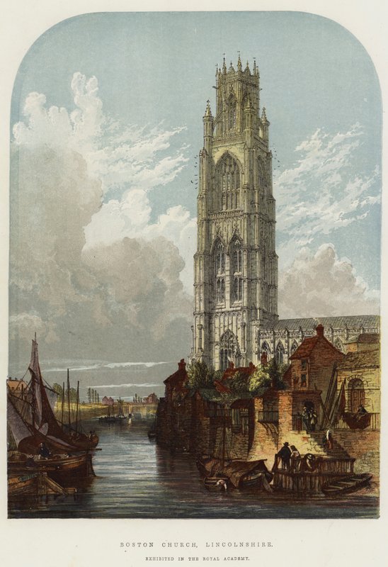 Boston Church, Lincolnshire (chromolitho) alkotó: English School