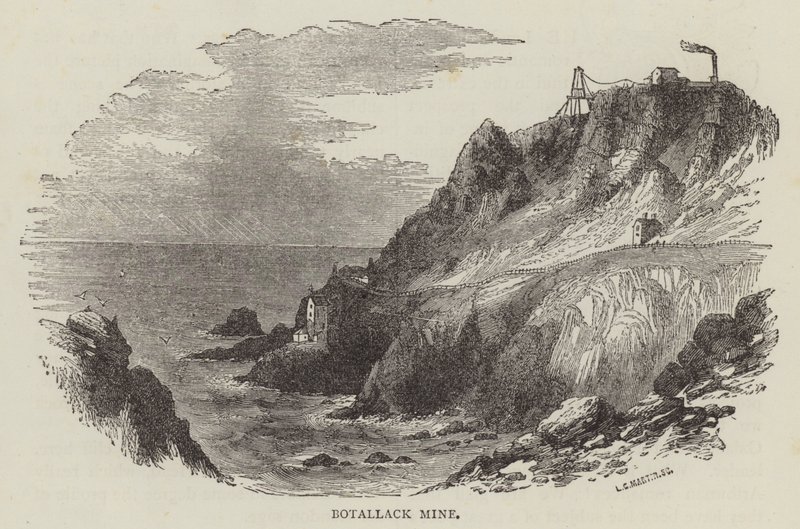Botallack bánya (metszet) alkotó: English School