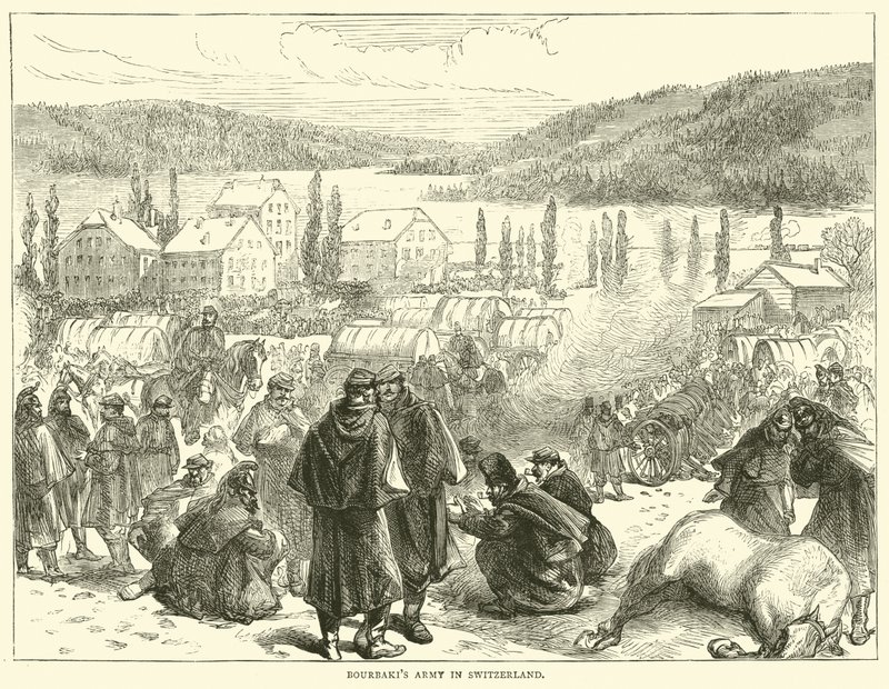 Bourbakis hadsereg Svájcban, 1871. február alkotó: English School