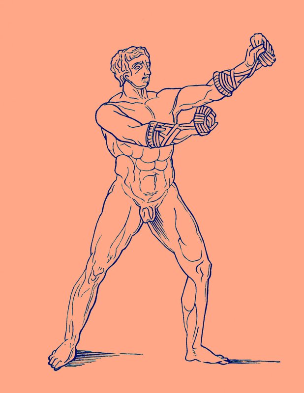 Boxer, Olympia-illusztráció, Adolf Boetticher, 1886 (digitálisan javított kép) alkotó: English School