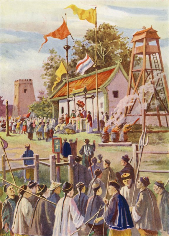 Bokszolók beiratkozása egy katonai állomáson, Kína alkotó: English School