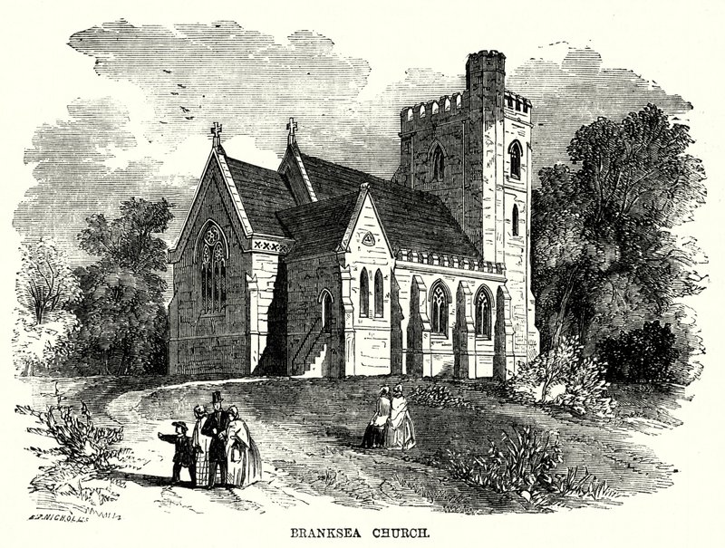 Branksea templom (metszet) alkotó: English School