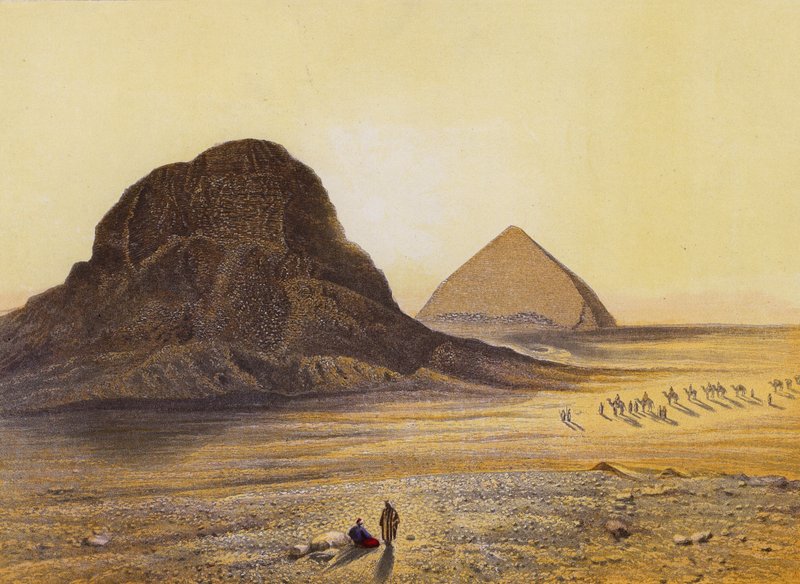 Dashour téglapiramisai, Egyiptom, Ex V 5 18 (színes litográfia) alkotó: English School