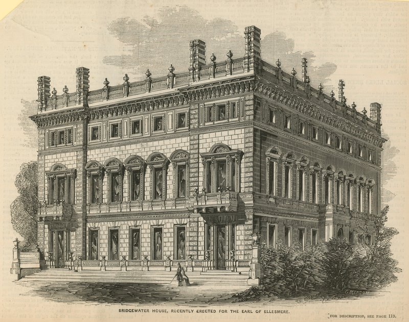 Bridgewater House, amelyet nemrégiben emeltek Ellesmere grófjának alkotó: English School